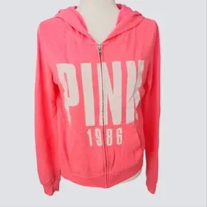 Victoria’s secret PINK パーカー VICTORIA'S SECRET PINK OVERSIZED ZIP HOODIE & PANTS 2PC SET